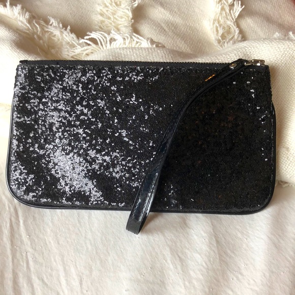 3 For $20 Black Glitter Wristlet Clutch - Picture 1 of 3